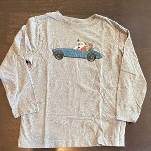 Hanna Andersson Gray Long Sleeve with Car Design